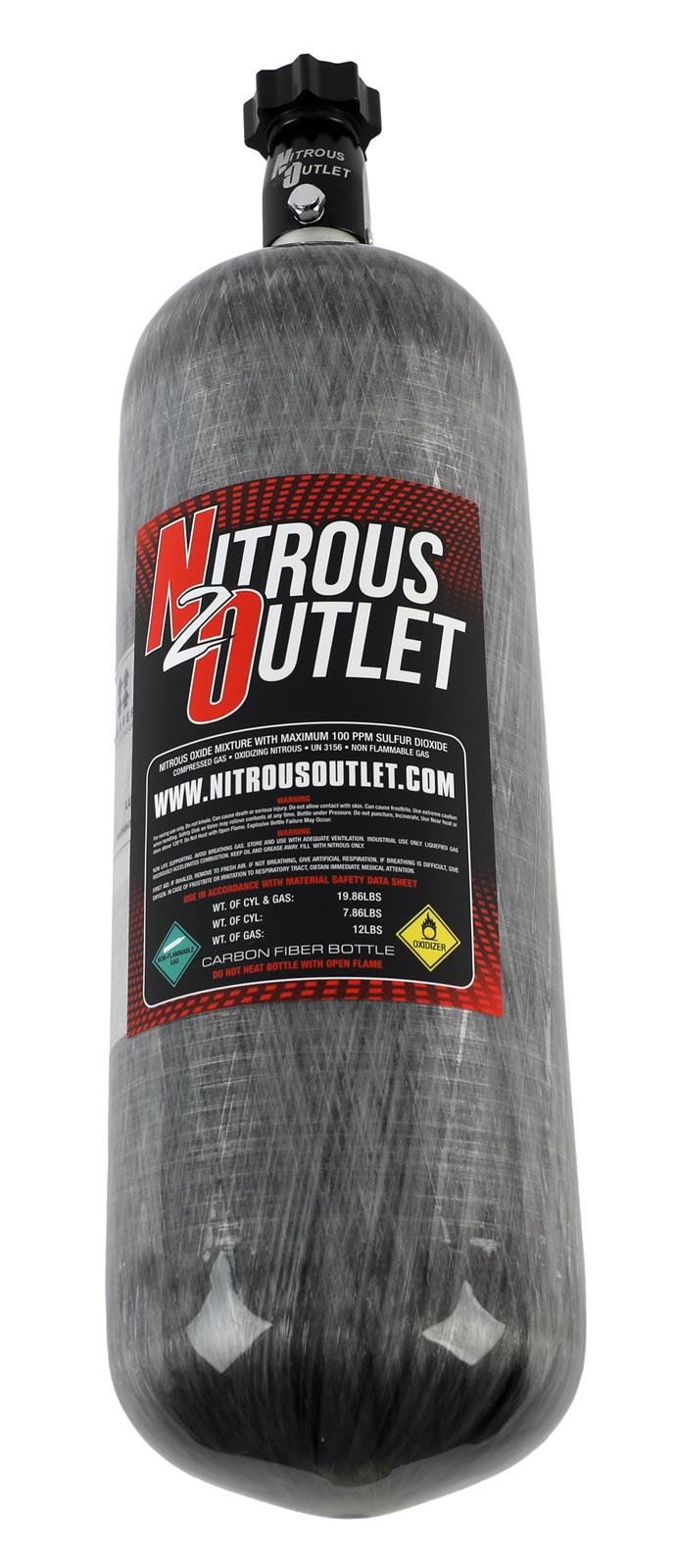 20lb Nitrous Bottle & High Flow Billet Valve - Image 4