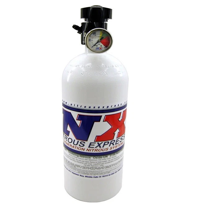 4.5kg 10Lb Bottle W Lightning 500 Valve W Gauge Nitrous Express NX 11101