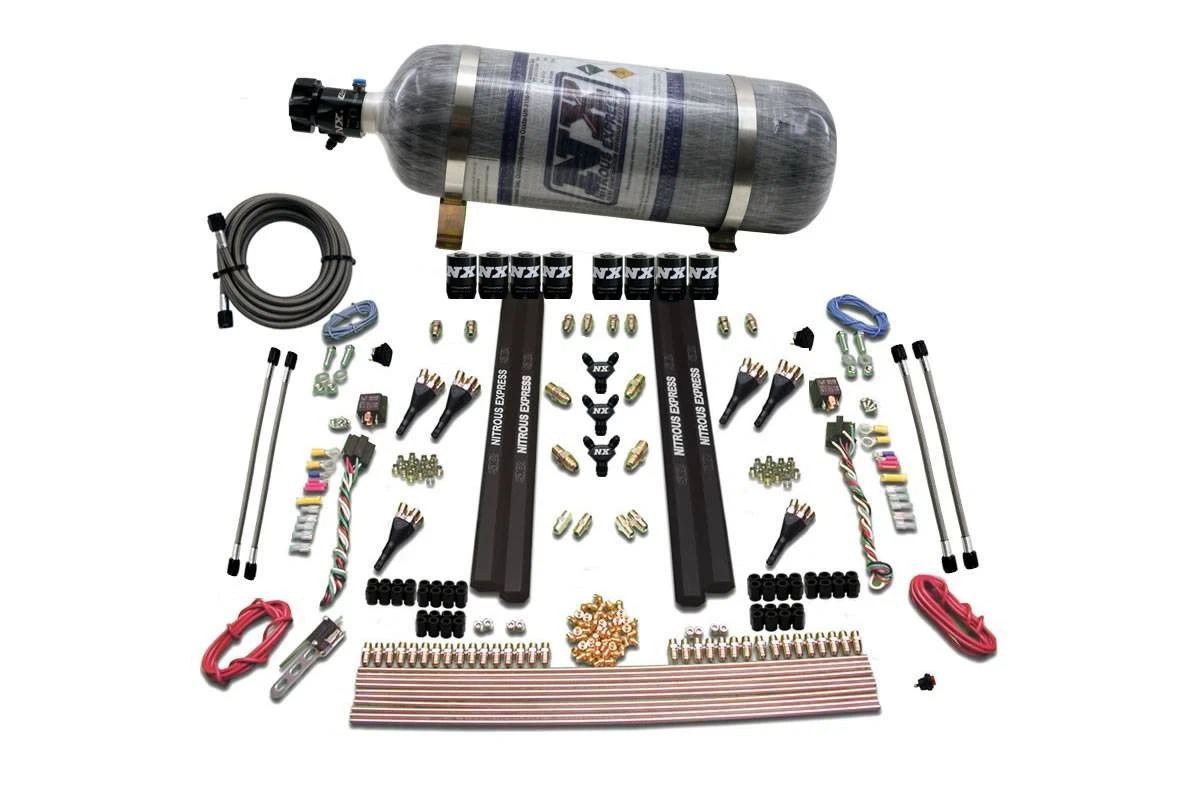Nitrous Express v6 6cyl SX2 Dual Stage Nozzle System 12LB Bottle NX-90096-12